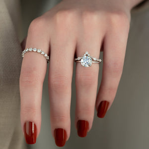 The Sarah Set With A 1.5 Carat Round Lab Diamond