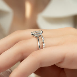 The Sarah Set With A 2 Carat Radiant Lab Diamond