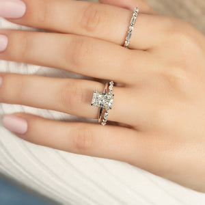The Sarah Set With A 2 Carat Radiant Lab Diamond