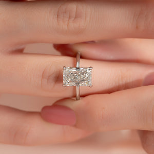 The Sarah Set With A 2 Carat Radiant Lab Diamond
