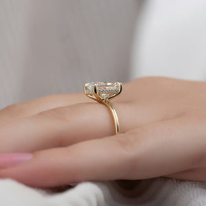 The Sarah Set With A 1.5 Carat Radiant Lab Diamond