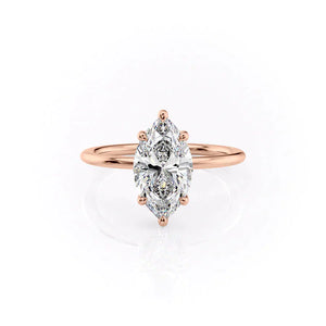 The Sarah Set With A 1 Carat Marquise Lab Diamond