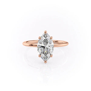 The Sarah Set With A 4.5 Carat Marquise Moissanite