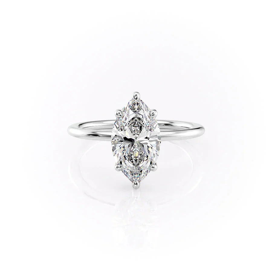 The Sarah Set With A 4.5 Carat Marquise Moissanite