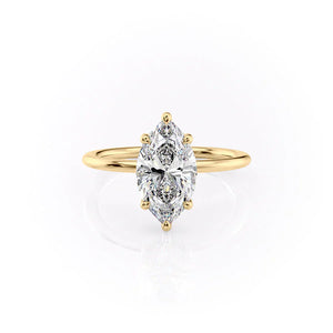 The Sarah Set With A 1.5 Carat Marquise Moissanite