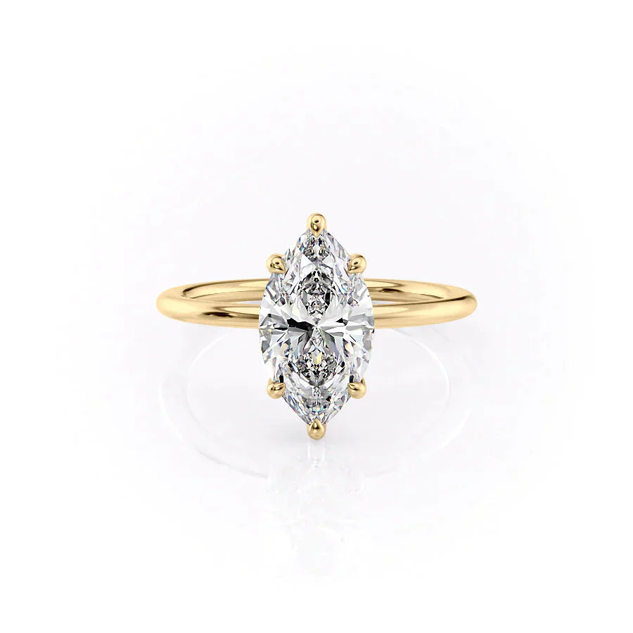 The Sarah Set With A 2 Carat Marquise Lab Diamond
