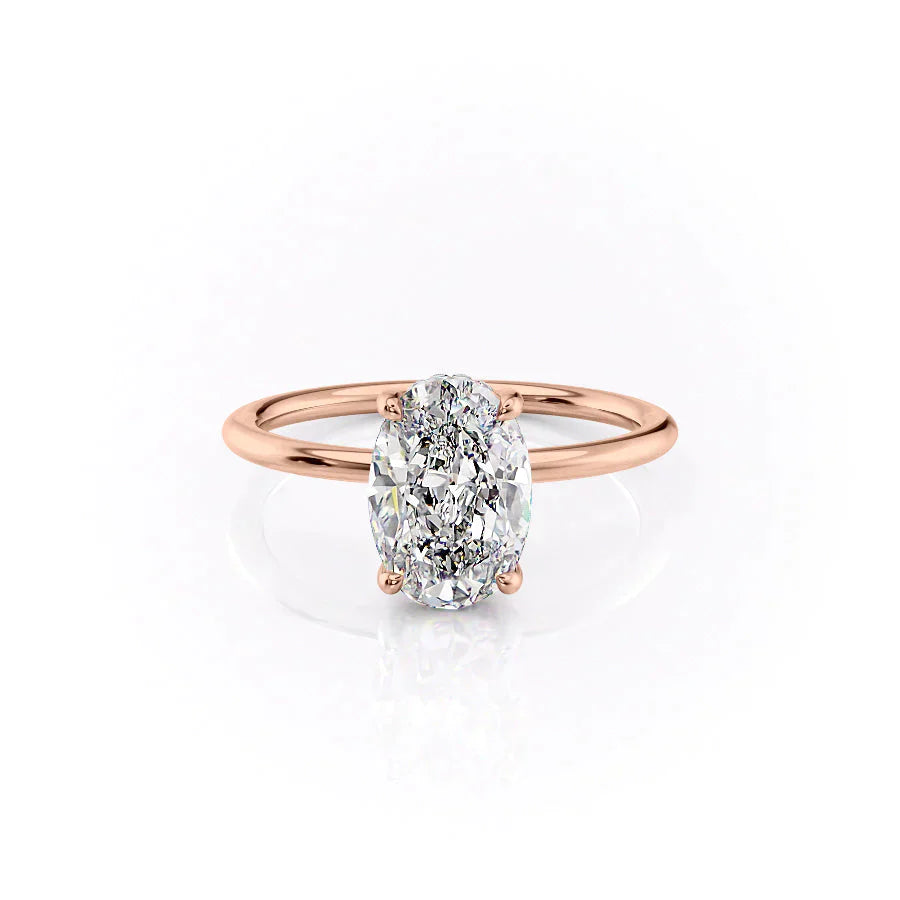 The Sarah Set With A 3 Carat Oval Lab Diamond