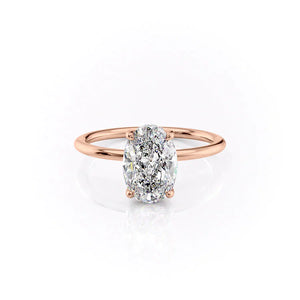 The Sarah Set With A 2.5 Carat Oval Moissanite