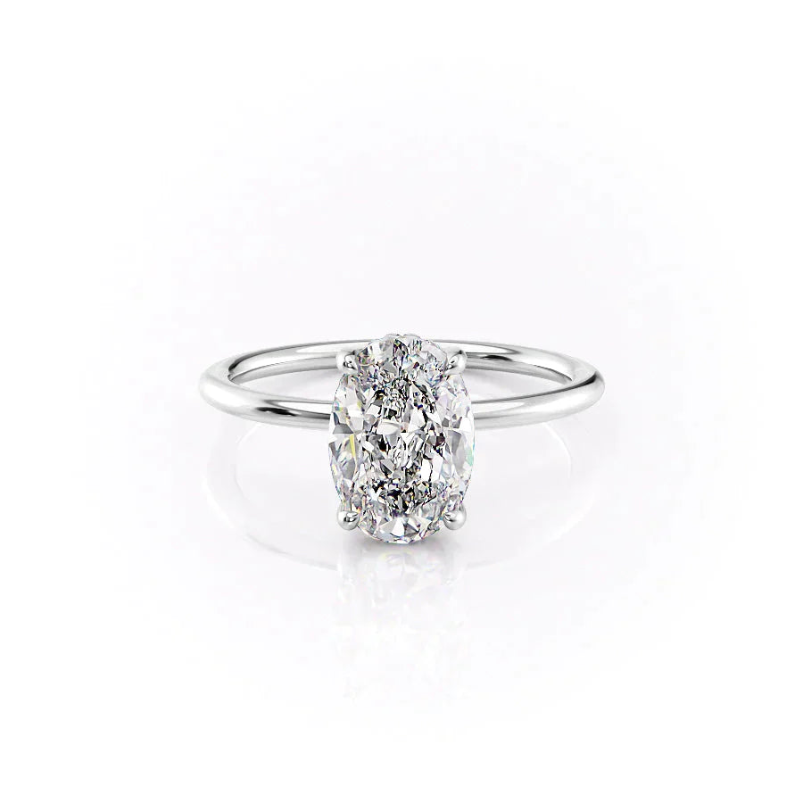 The Sarah Set With A 2 Carat Oval Lab Diamond