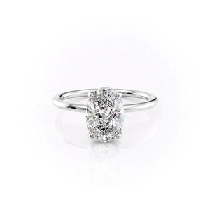 The Sarah Set With A 2 Carat Oval Lab Diamond