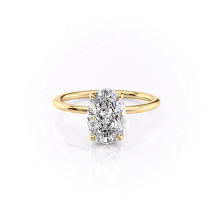 The Sarah Set With A 1.5 Carat Oval Lab Diamond
