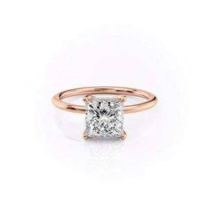The Sarah Set With A 2.5 Carat Princess Lab Diamond