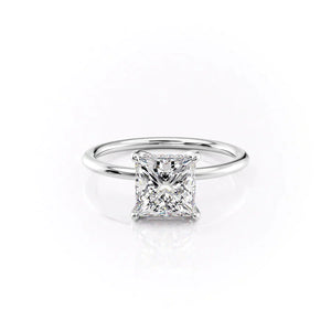 The Sarah Set With A 3 Carat Princess Lab Diamond