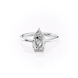 The Sarah Set With A 4.5 Carat Pear Moissanite