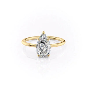 The Sarah Set With A 1.5 Carat Pear Moissanite