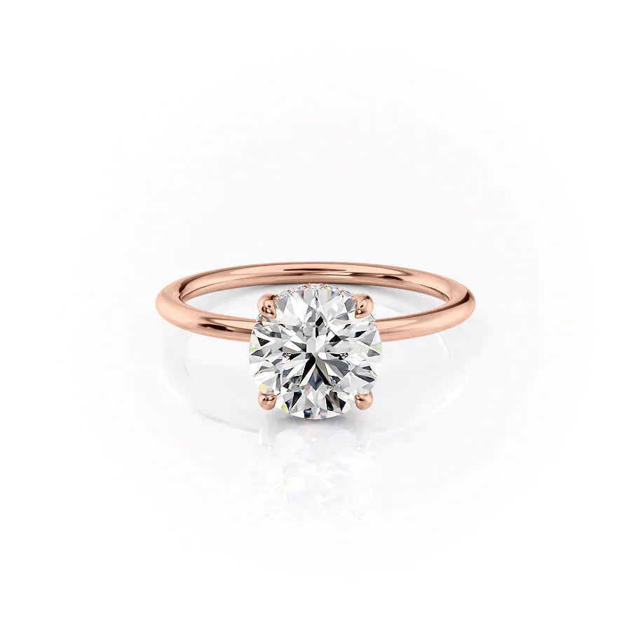 The Sarah Set With A 2.5 Carat Round Lab Diamond