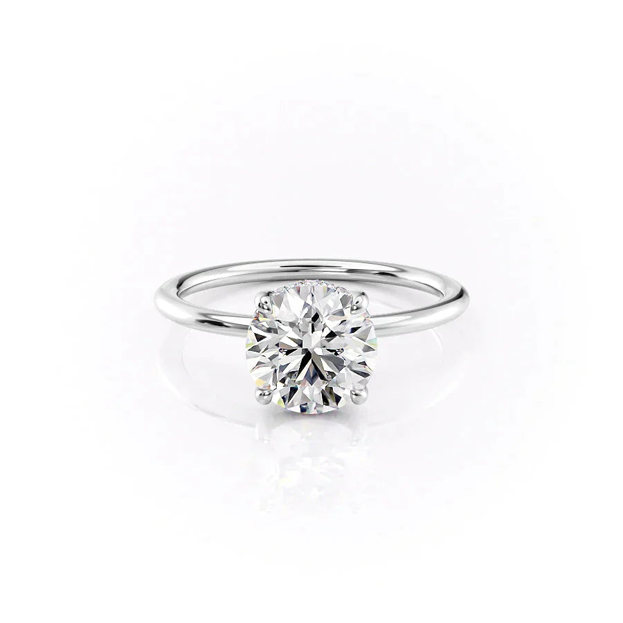 The Sarah Set With A 3.5 Carat Round Moissanite