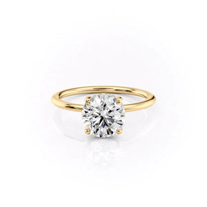 The Sarah Set With A 2.5 Carat Round Lab Diamond