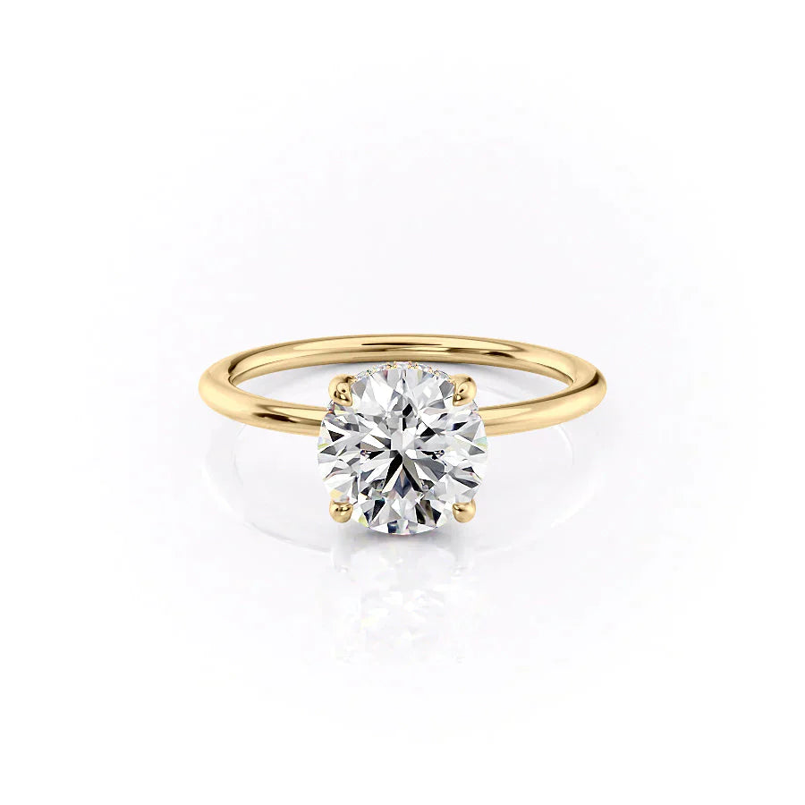The Sarah Set With A 3 Carat Round Lab Diamond