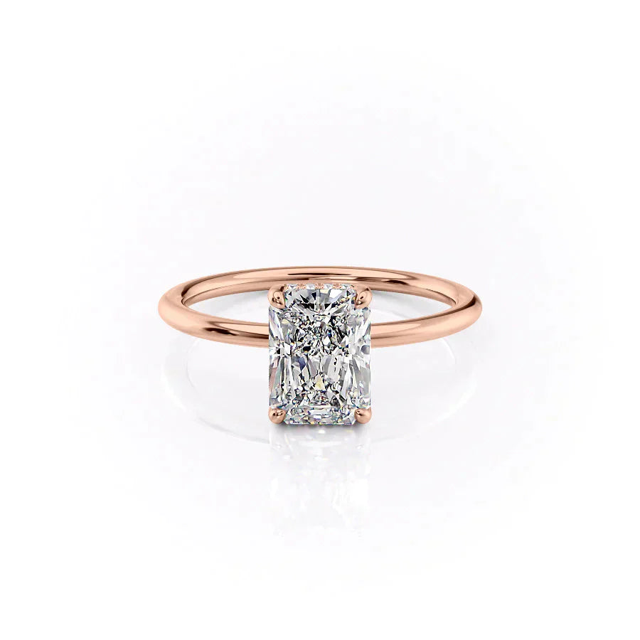 The Sarah Set With A 3.5 Carat Radiant Moissanite