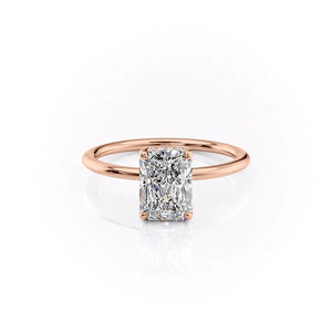The Sarah Set With A 1.5 Carat Radiant Moissanite