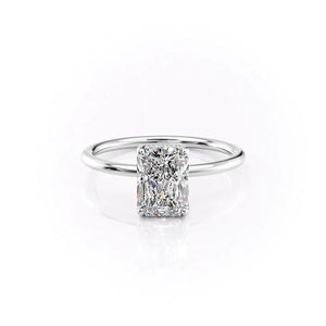 The Sarah Set With A 3.5 Carat Radiant Moissanite