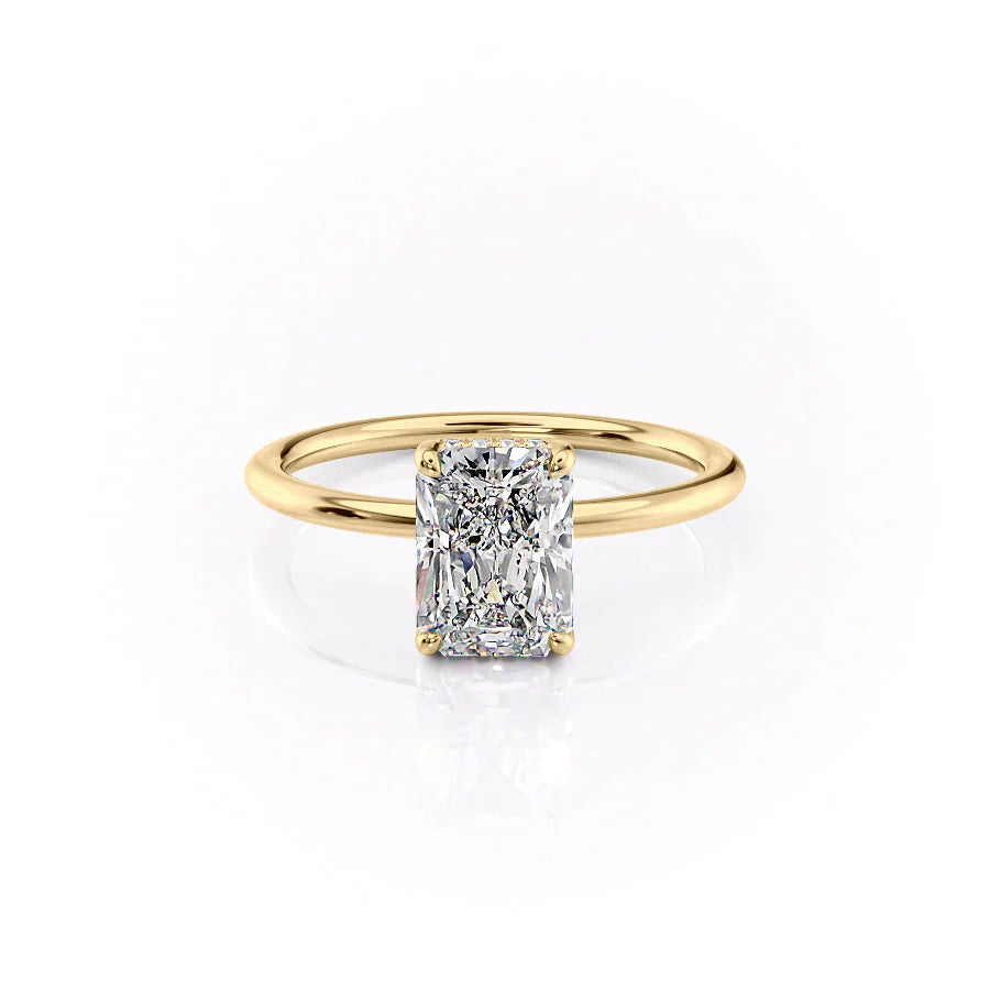 The Sarah Set With A 2 Carat Radiant Lab Diamond