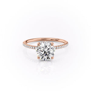 The Pave Sarah Set With A 1 Carat Round Lab Diamond
