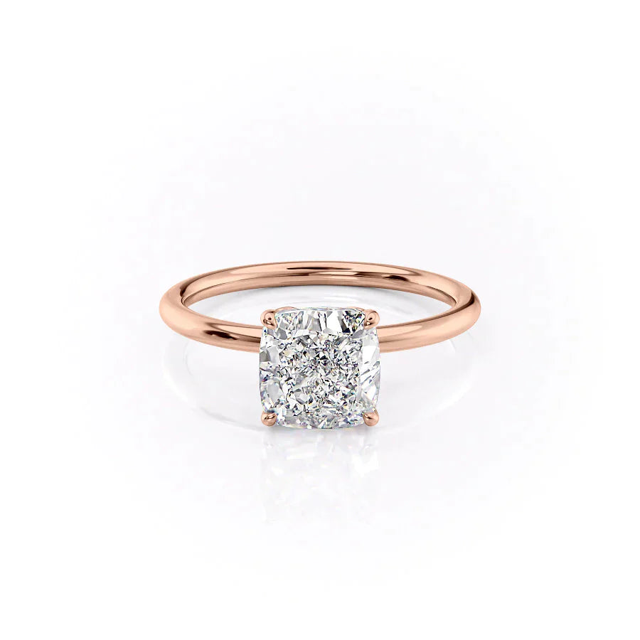 The Lily Set With A 1.5 Carat Cushion Lab Diamond