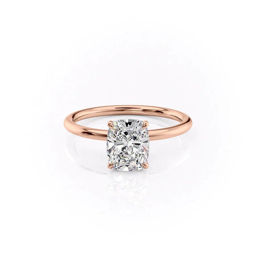 The Lily Set With A 4.5 Carat Elongated Cushion Moissanite