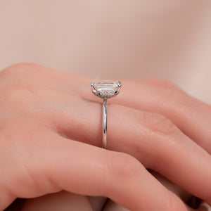 The Lily Set With A 2 Carat Emerald Lab Diamond