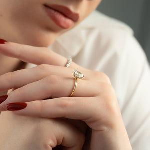 The Lily Set With A 1.5 Carat Emerald Lab Diamond