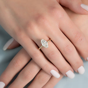 The Lily Set With A 2 Carat Marquise Lab Diamond