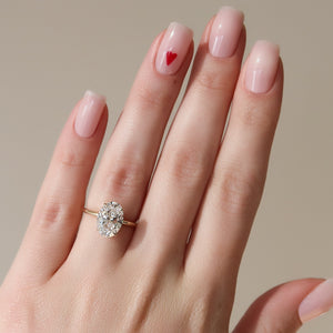 The Lily Set With A 1 Carat Oval Lab Diamond