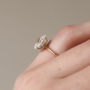 The Lily Set With A Oval Moissanite