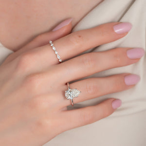 The Lily Set With A 1.5 Carat Pear Lab Diamond