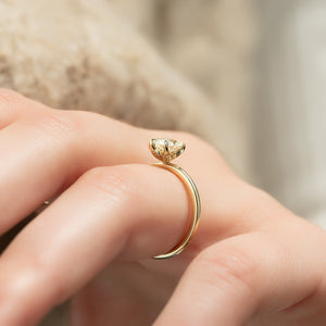 The Lily Set With A 1 Carat Pear Lab Diamond