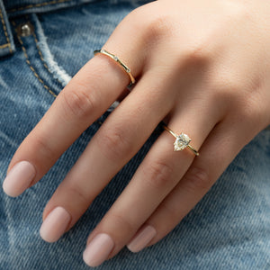 The Lily Set With A 1 Carat Pear Lab Diamond
