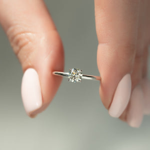 The Lily Set With A 1 Carat Round Moissanite