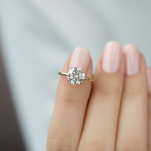 The Lily Set With A Round Moissanite
