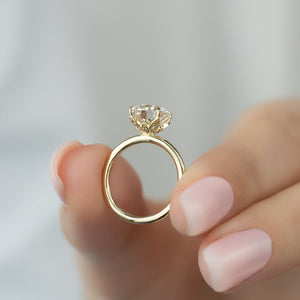 The Lily Set With A Round Moissanite