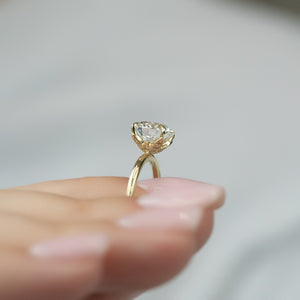 The Lily Set With A Round Moissanite