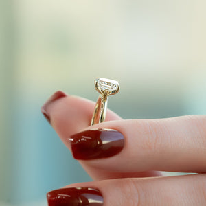 The Lily Set With A 3 Carat Radiant Lab Diamond