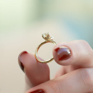 The Lily Set With A 3 Carat Radiant Lab Diamond