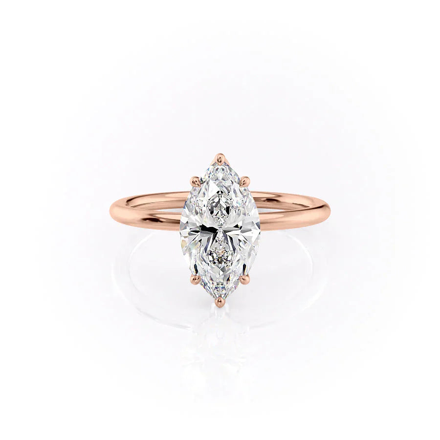 The Lily Set With A 3.5 Carat Marquise Moissanite