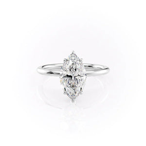 The Lily Set With A 2.5 Carat Marquise Moissanite