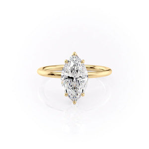 The Lily Set With A 2.5 Carat Marquise Moissanite