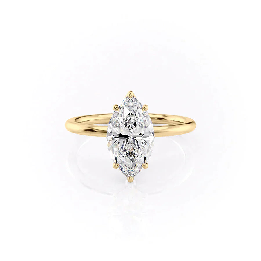 The Lily Set With A 2 Carat Marquise Lab Diamond