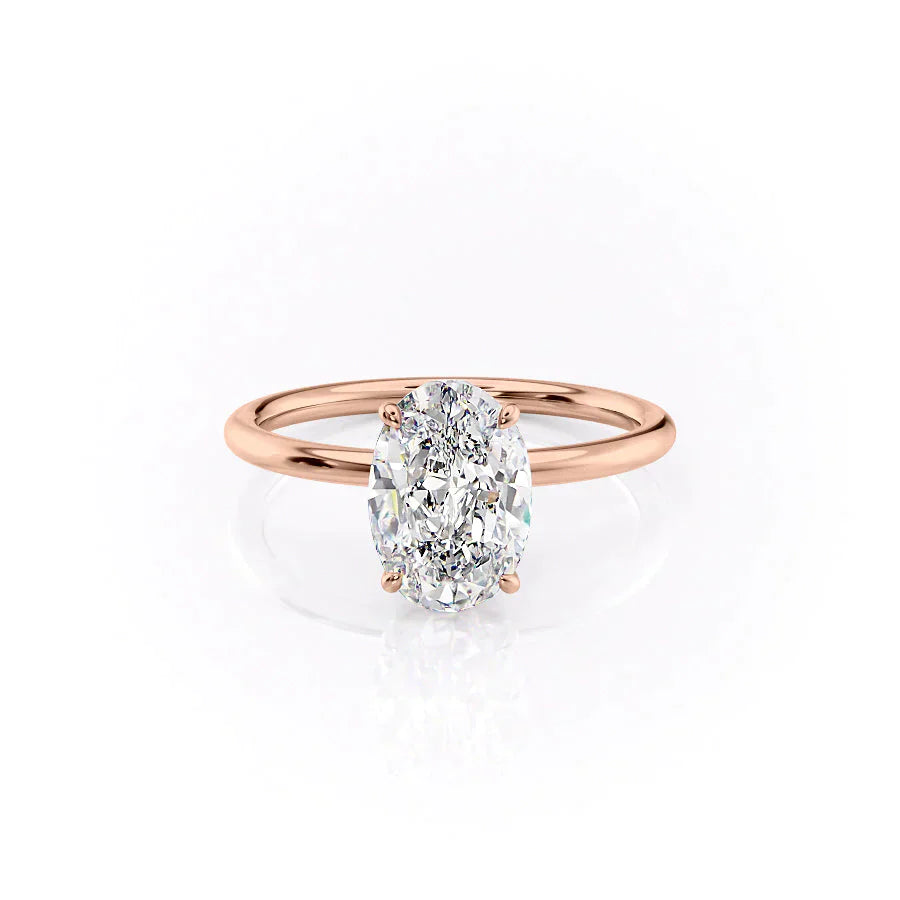 The Lily Set With A 2.5 Carat Oval Lab Diamond