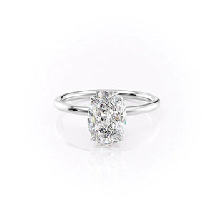 The Lily Set With A 2 Carat Oval Lab Diamond